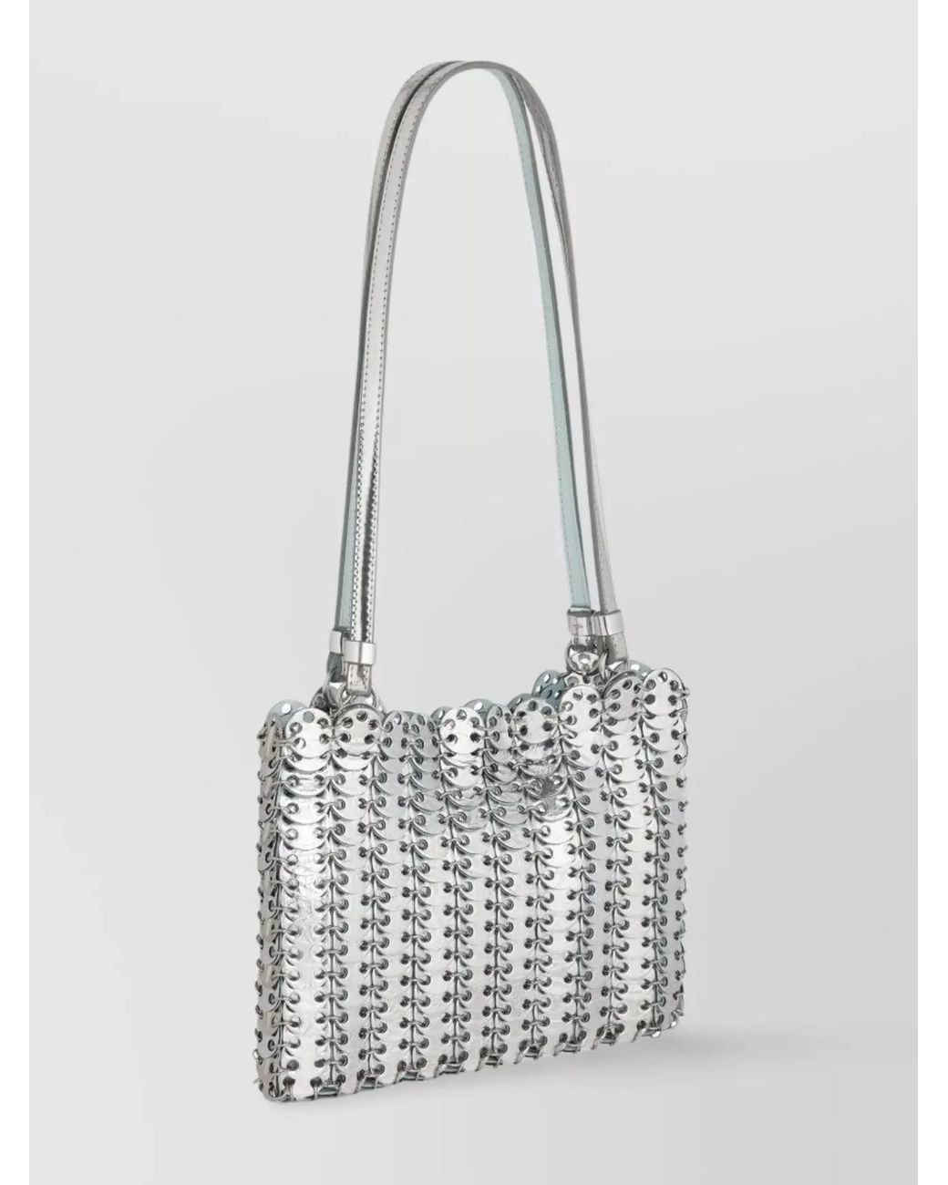 Rabanne White 1969 Chain Mail Leather Shoulder Bag