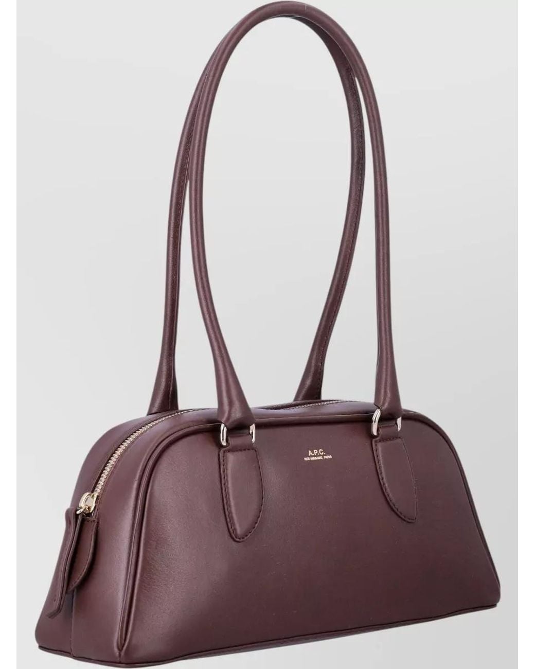 A.P.C. Purple Sac Paloma Small Leather Shoulder Bag