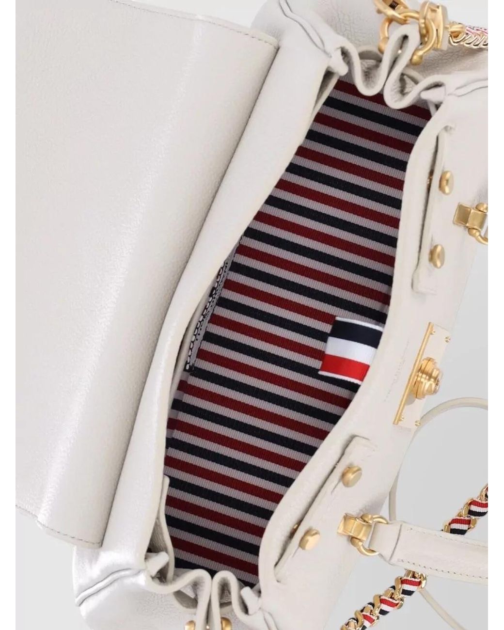 Thom Browne Natural Leather Shoulder Bag