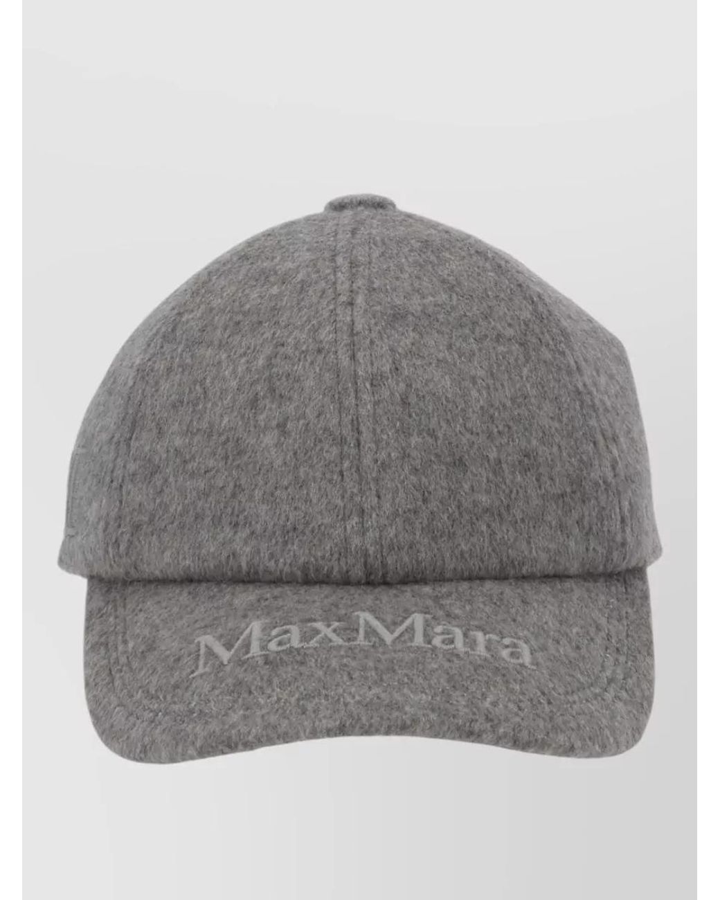 Max Mara Gray Cashmere Baseball Cap