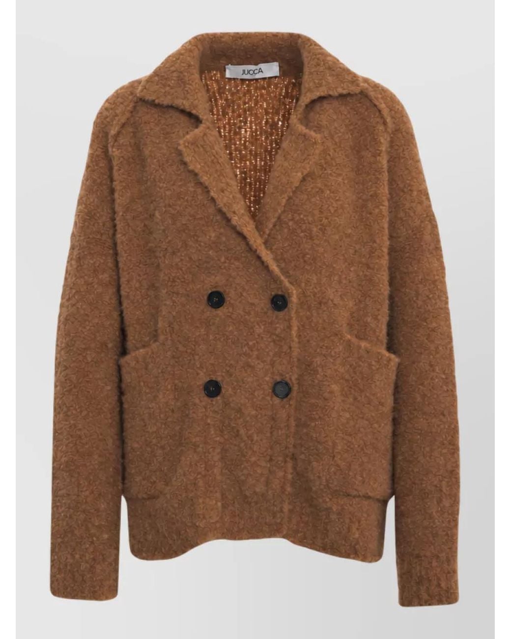 Jucca Brown Alpaca Blend Double Breasted Coat