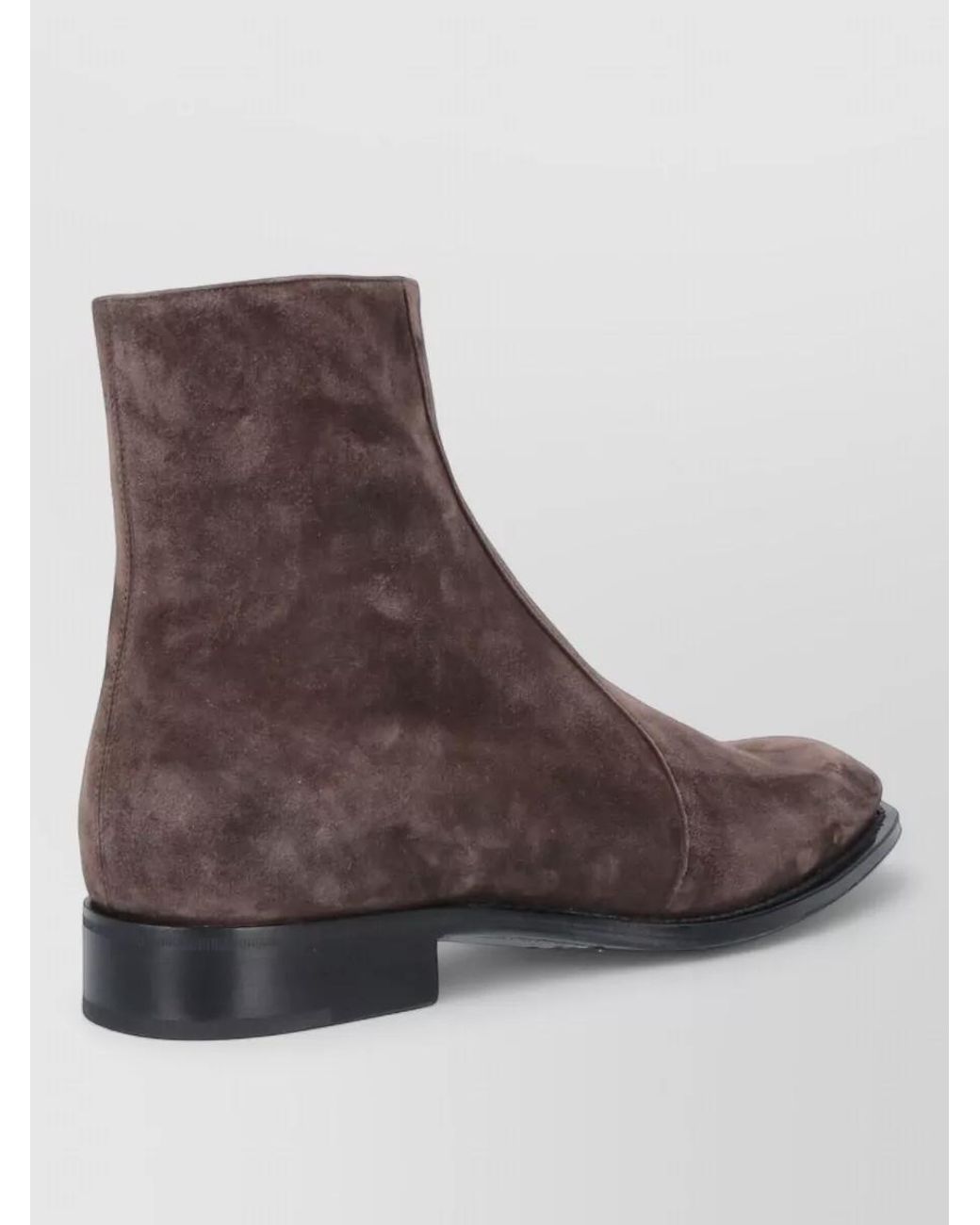 Saint Laurent Brown Leather Ankle Boots for men
