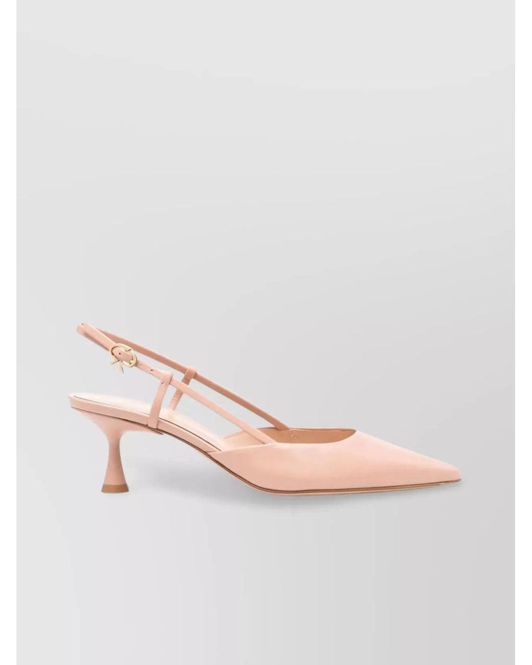 Gianvito Rossi Pink Leather Slingback Sandals