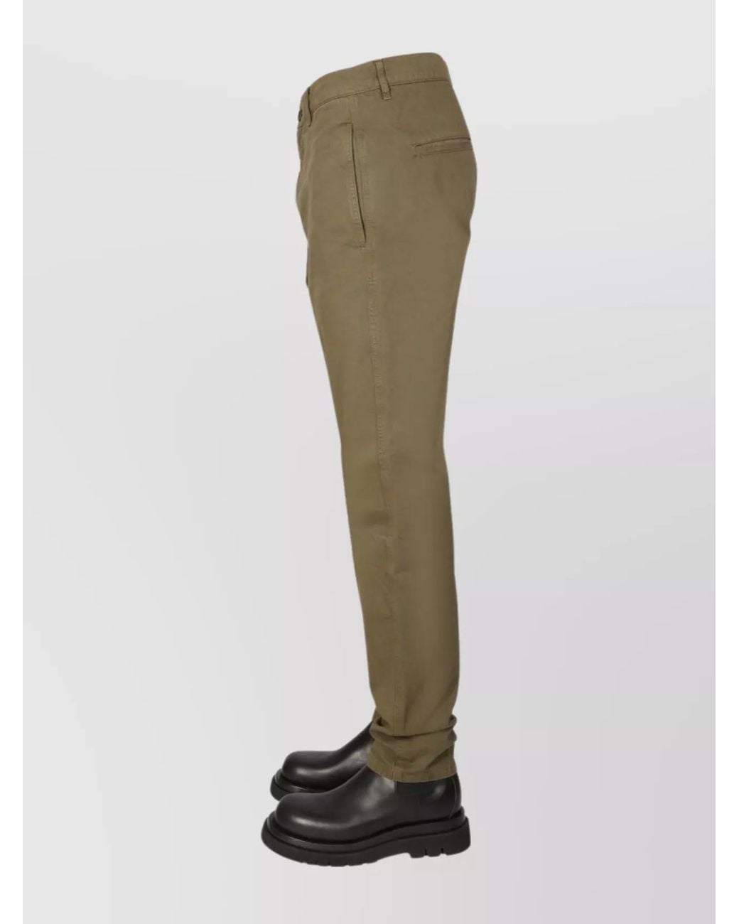 Aspesi Natural Cotton Tapered Chino Trousers for men