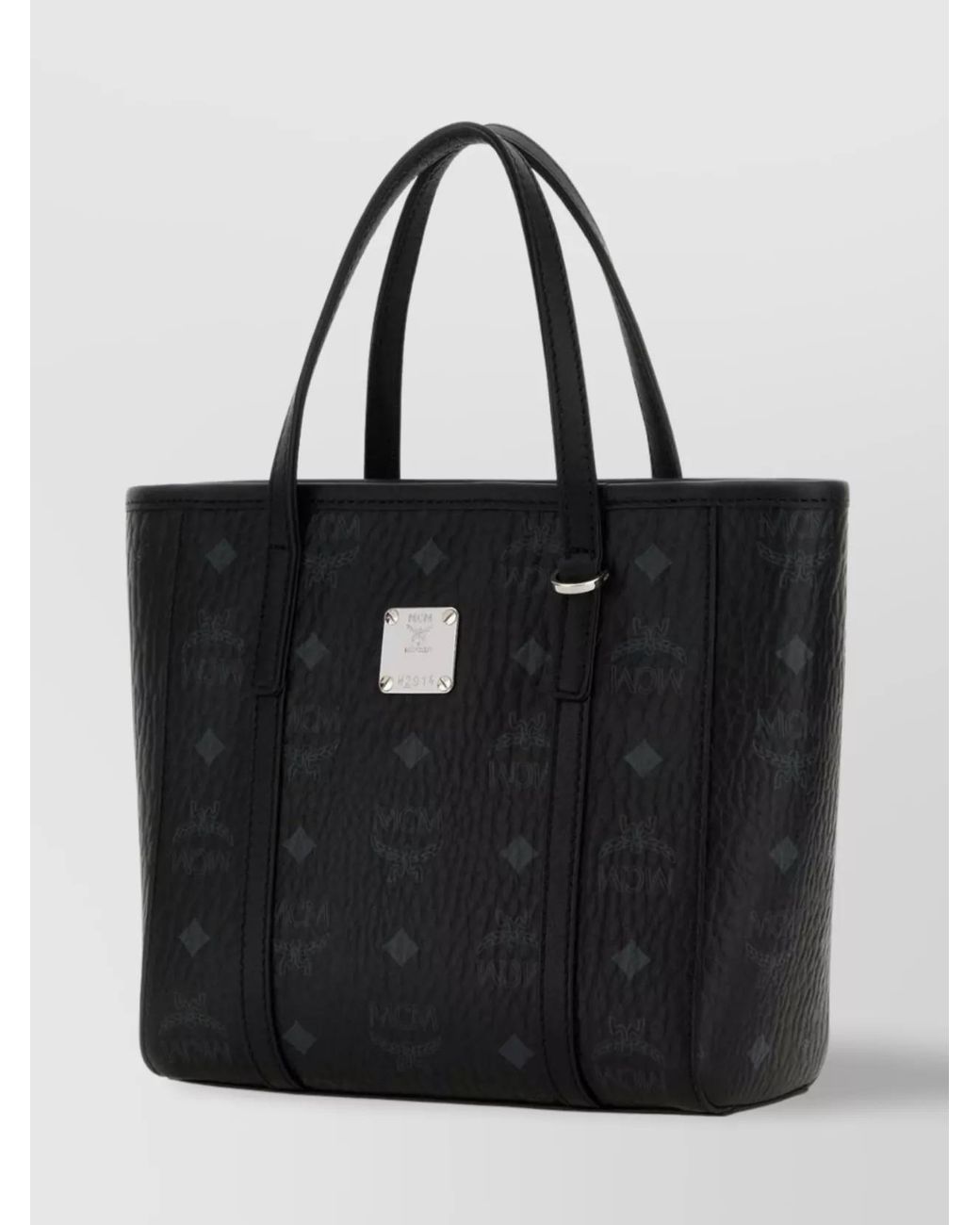 MCM Black Toni Mini Coated Canvas Shoulder Bag
