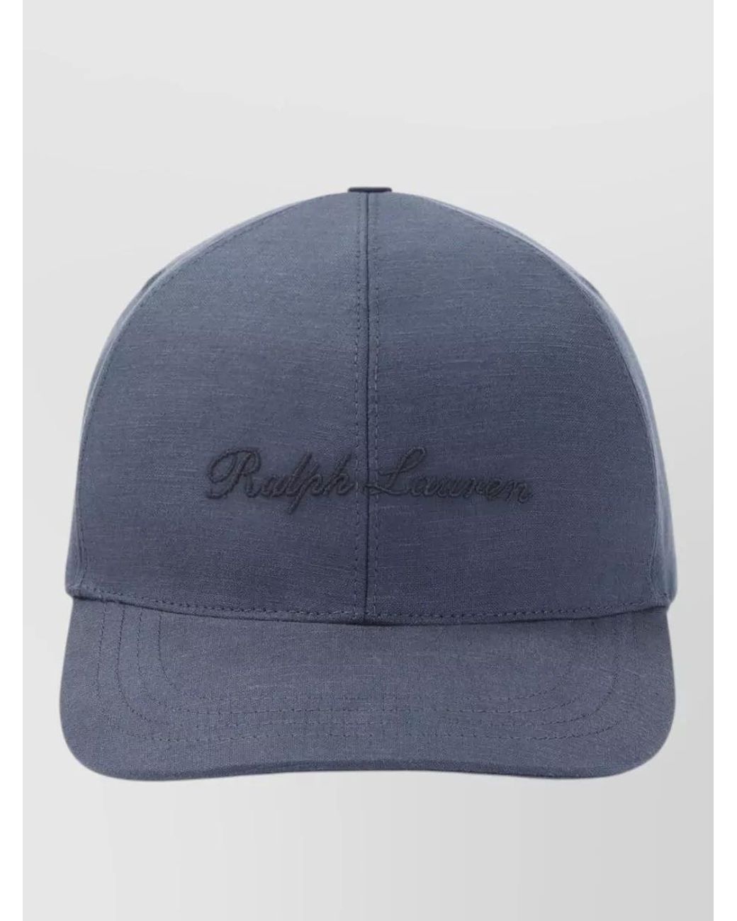 Ralph Lauren Blue Linen Silk Logo-Embroidered Baseball Cap for men