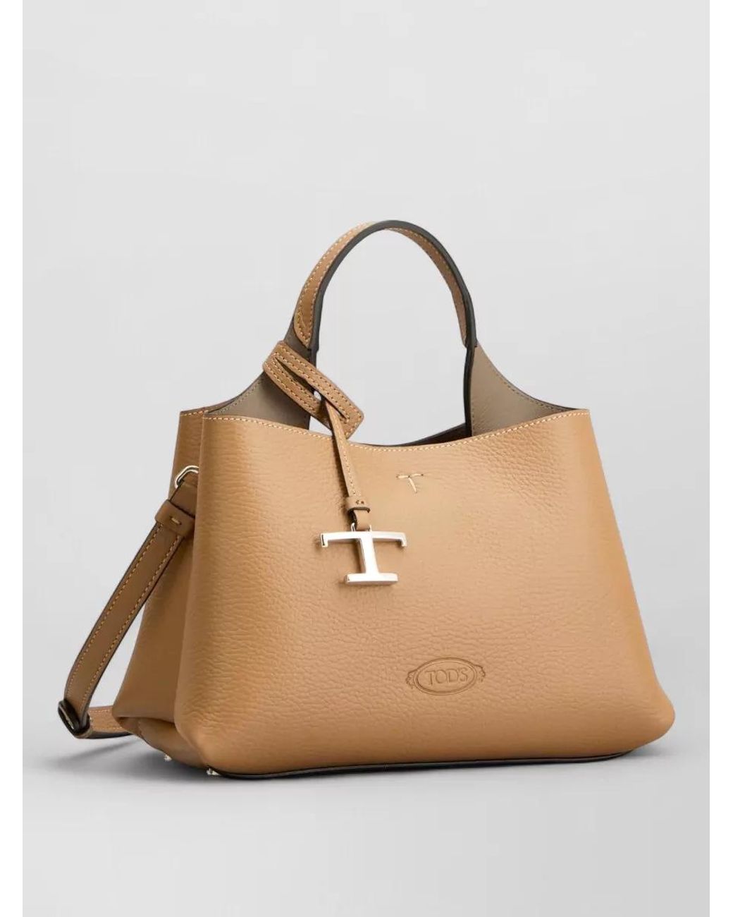 Tod's Natural Bucket Micro Leather Tote Bag