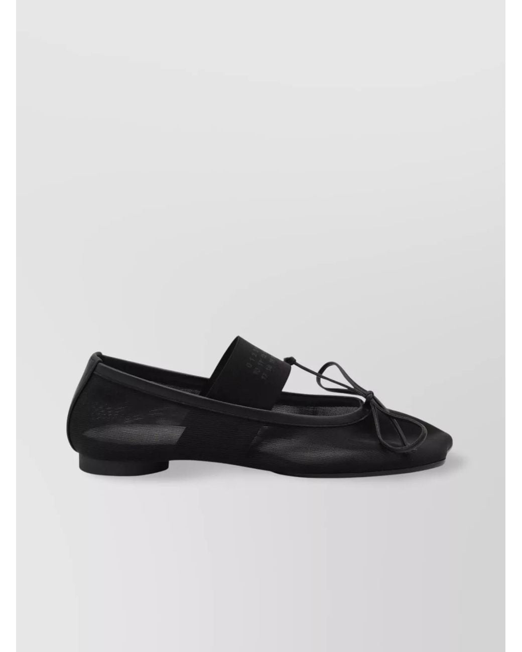 MM6 by Maison Margiela Black Mesh Ballerina Flats