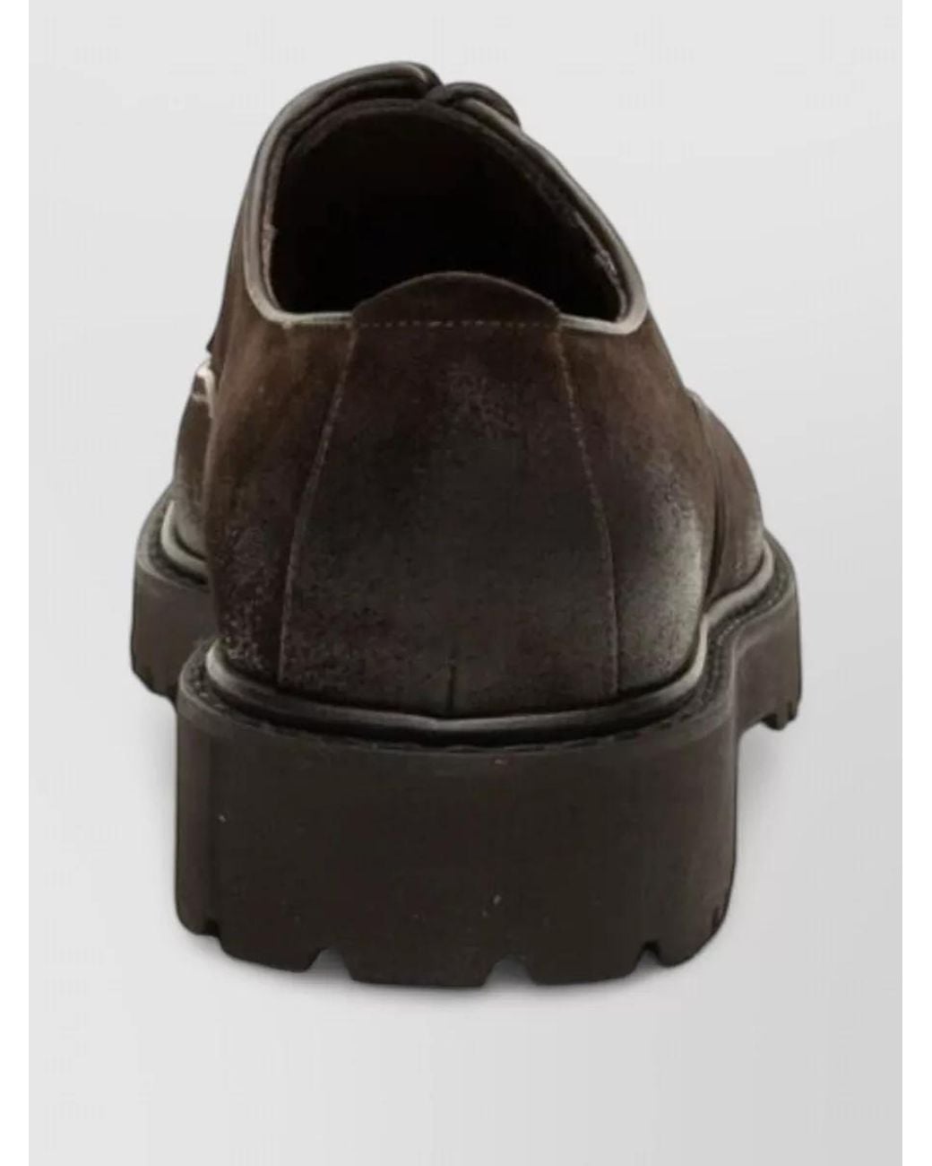 Doucal's Black Leather Derby Shoes for men