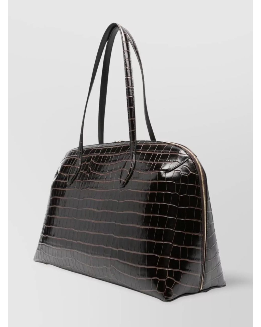 Totême Black Calf Leather Tote Bag