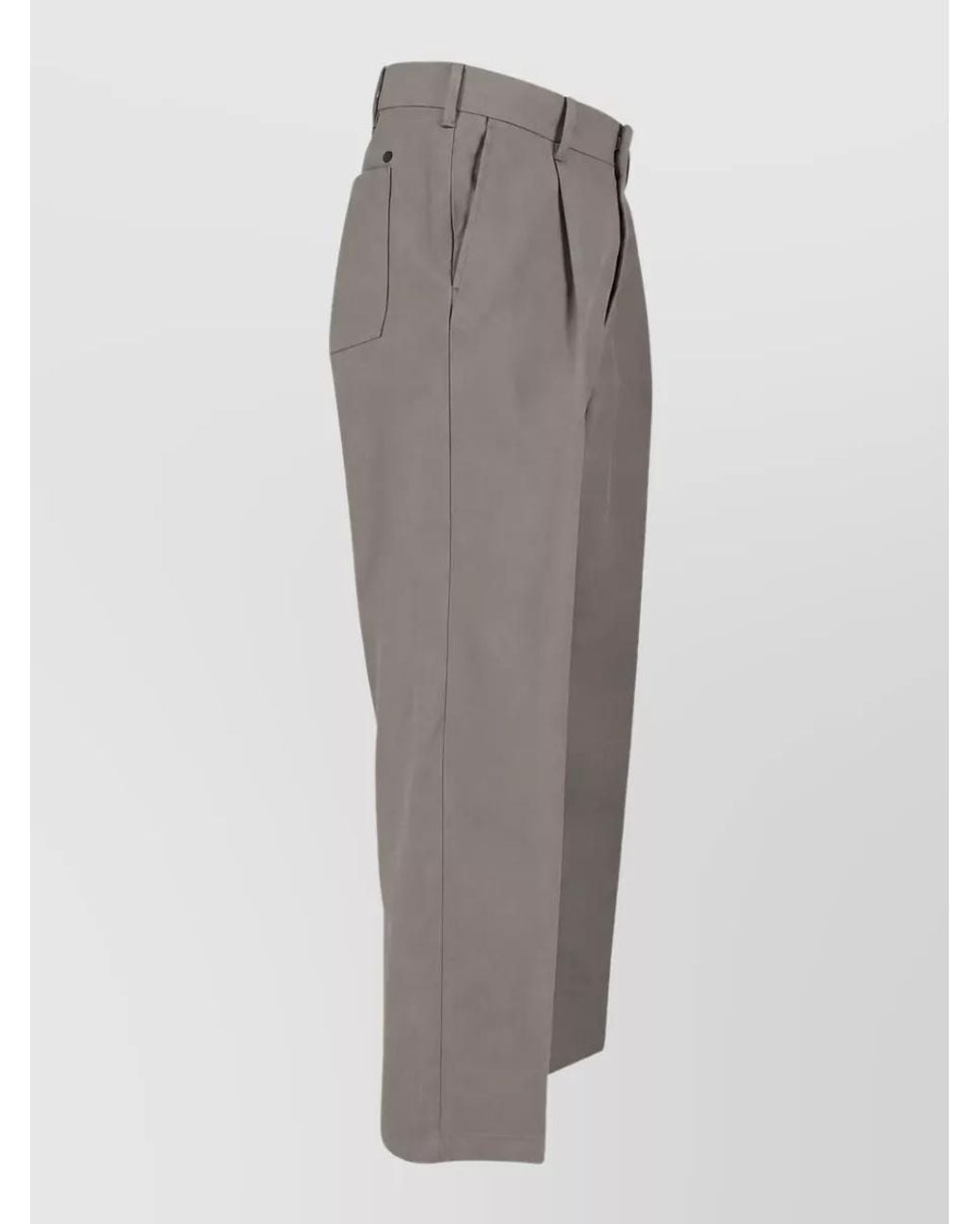 Closed Gray Cotton Straight-Leg Trousers for men