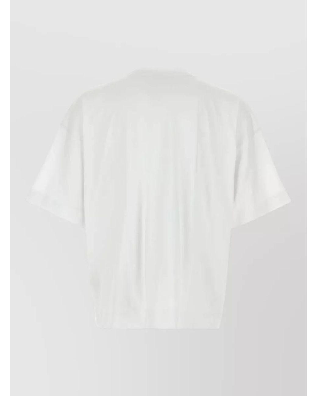 Dries Van Noten White Cotton Oversized T-Shirt for men