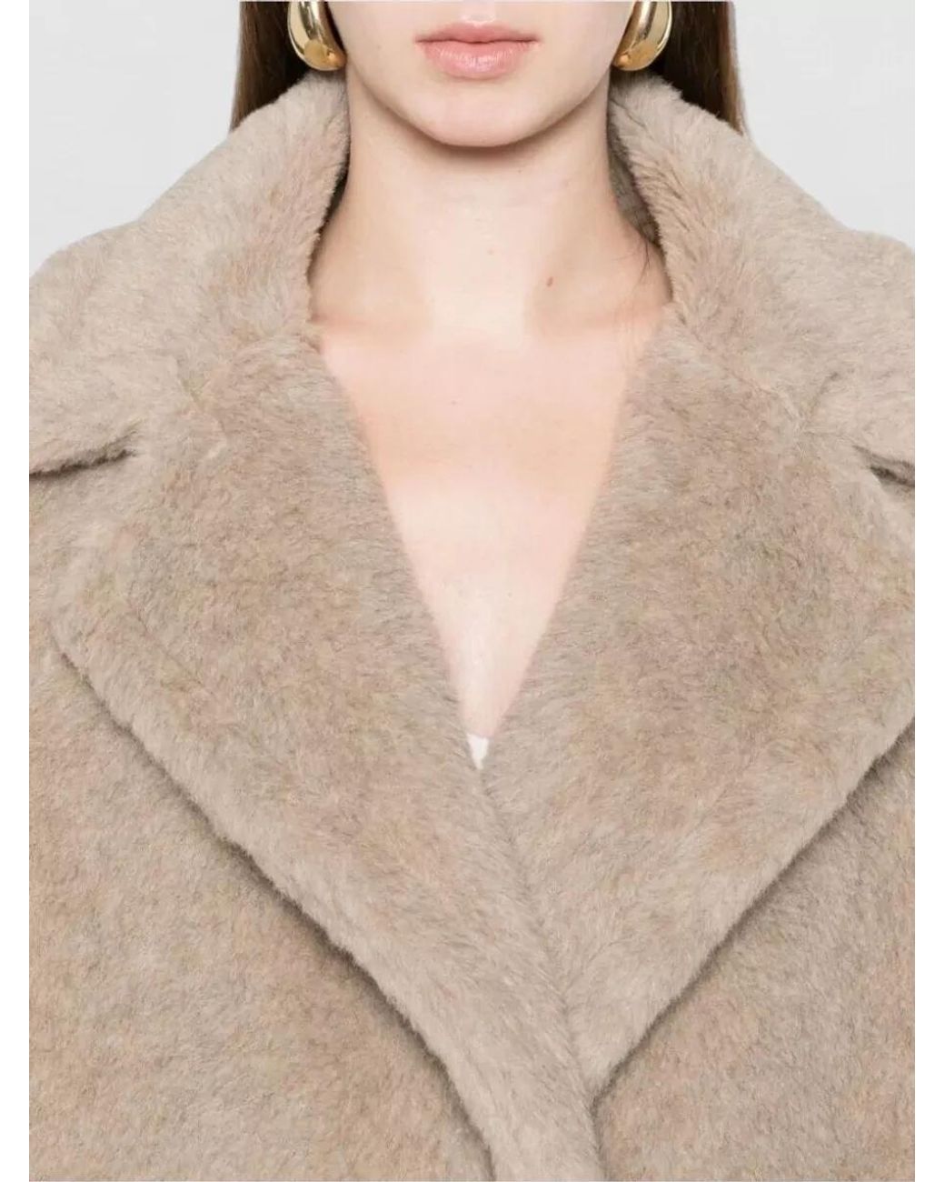 Max Mara Natural Cashmere Teddy Double-Breasted Coat
