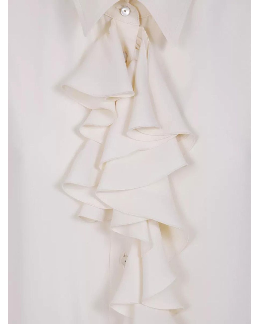 Alberta Ferretti White Silk Blend Shirt
