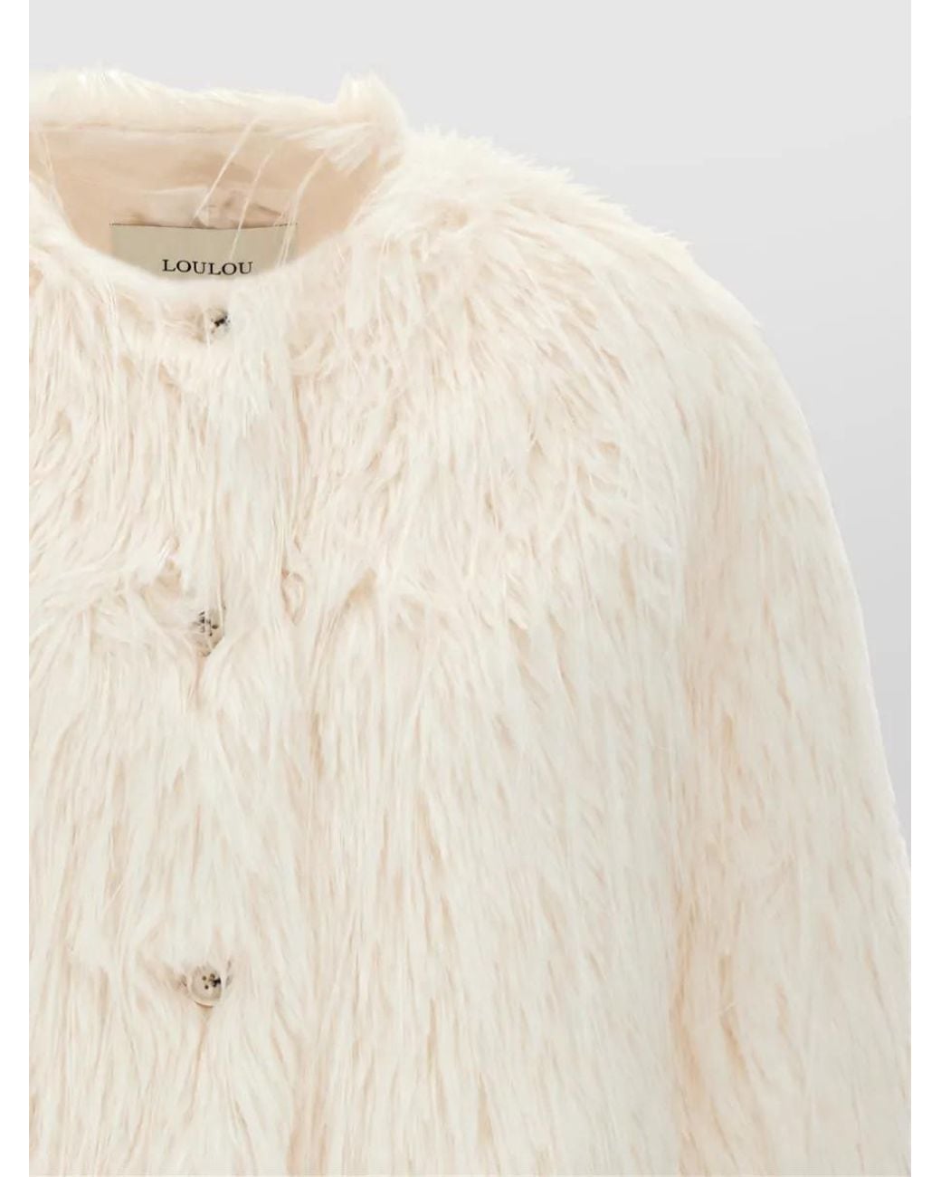 Loulou de Saison Natural Faux Fur Long-Haired Relaxed-Fit Coat