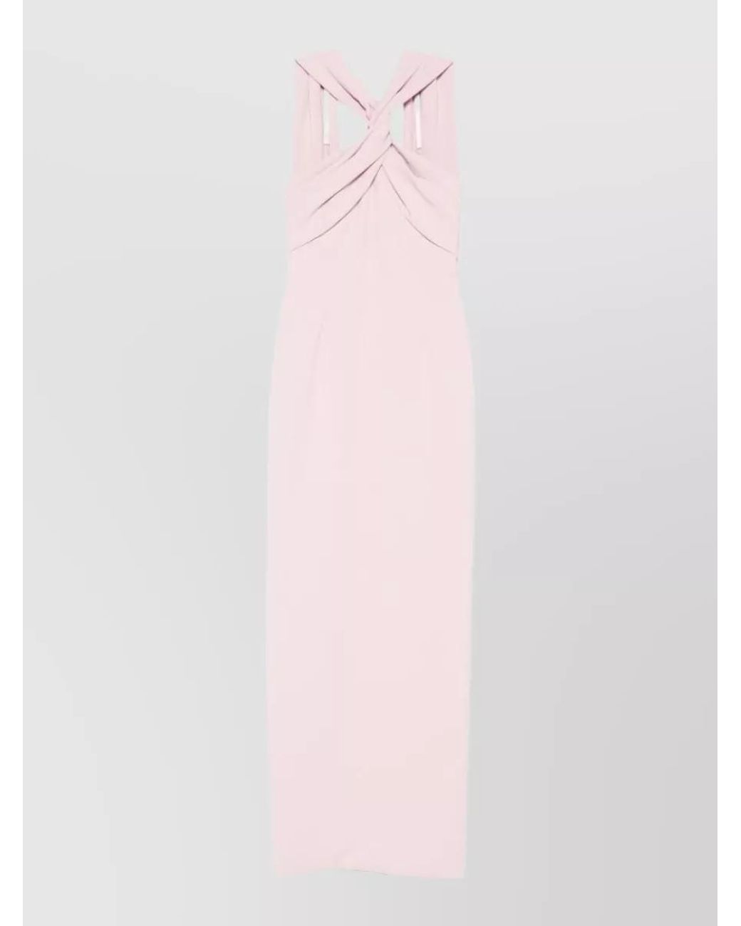 Solace London Pink Twisted Bodice Sleeveless Maxi Dress