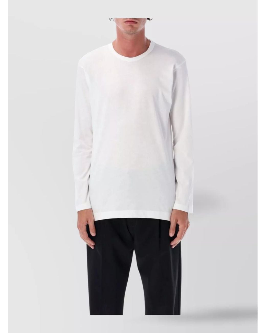 Comme des Garçons White Cotton Long-Sleeve T-Shirt for men