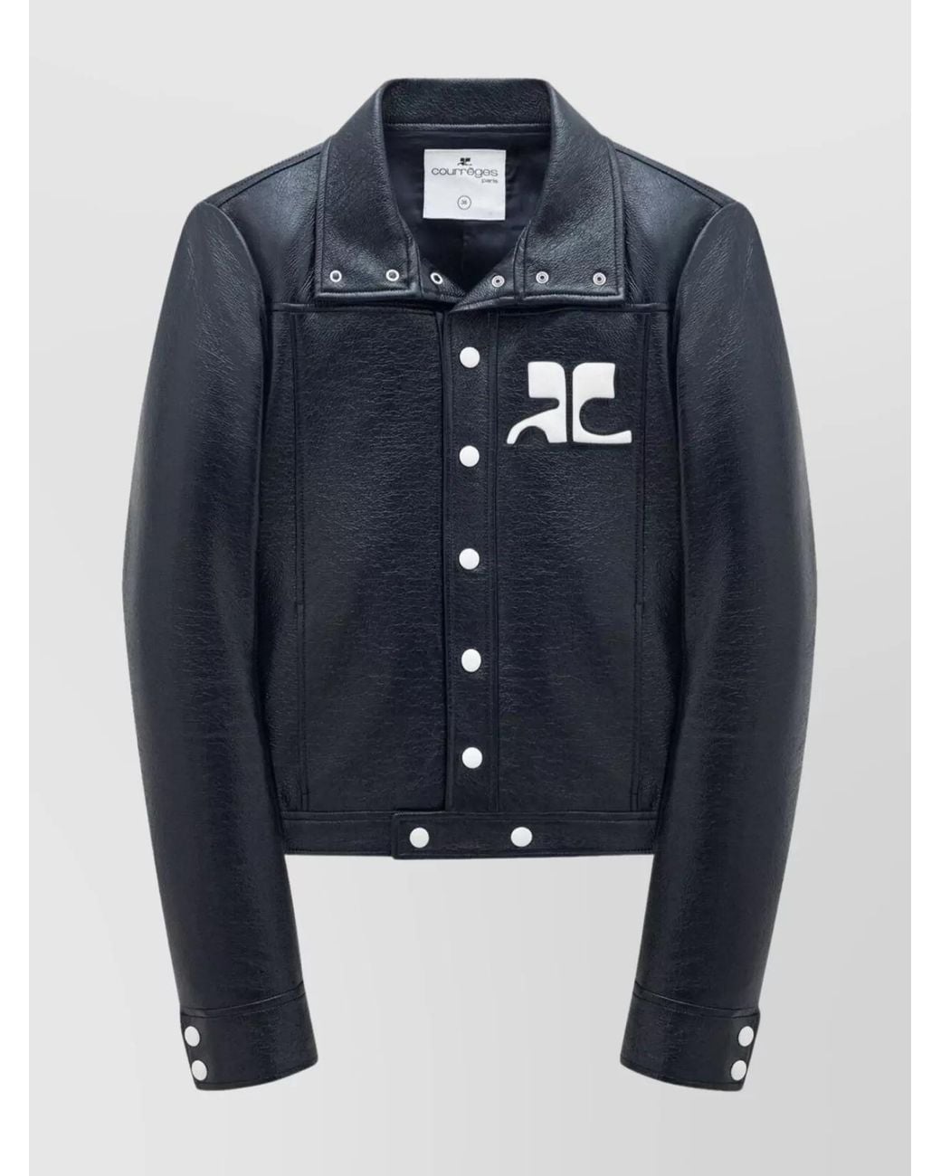 Courreges Blue Faux-Leather Jacket for men