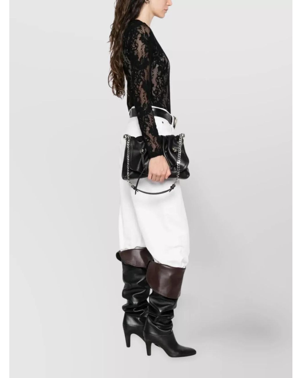 Isabel Marant White Bolton Leather Shoulder Bag