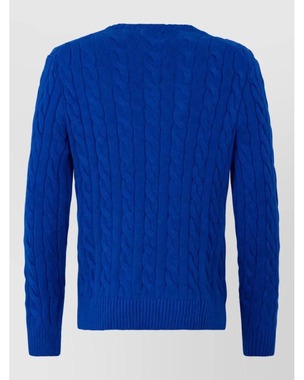 Polo Ralph Lauren Blue Cotton Long-Sleeve Sweater for men