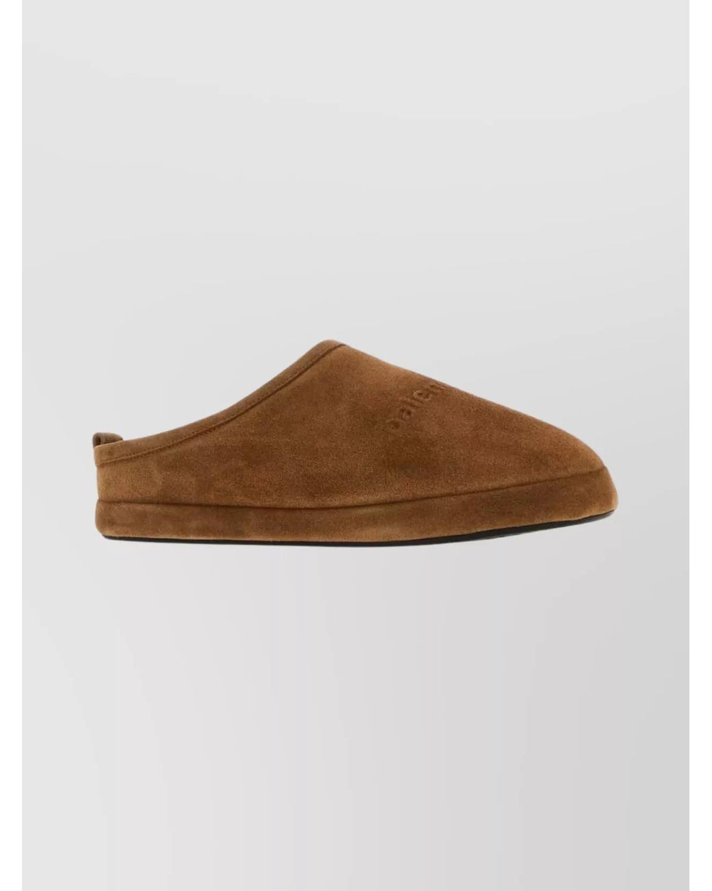 Balenciaga Brown Leather Slides