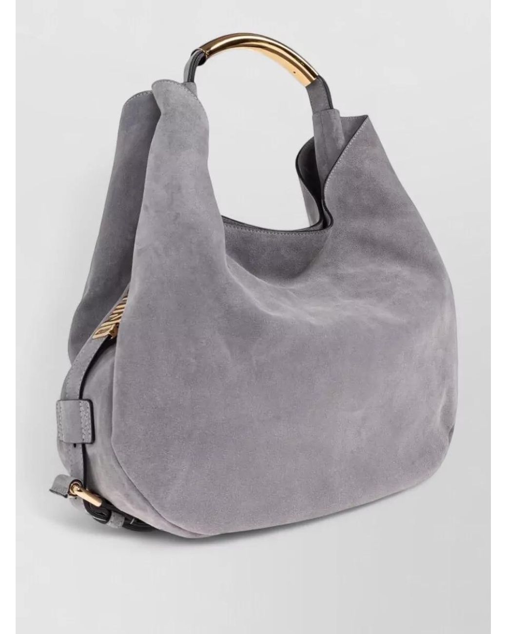 Moschino Gray Leather Tote Bag