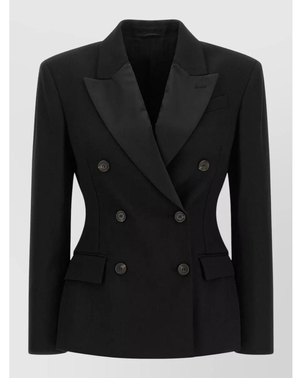 Brunello Cucinelli Black Virgin Wool Double-Breasted Blazer
