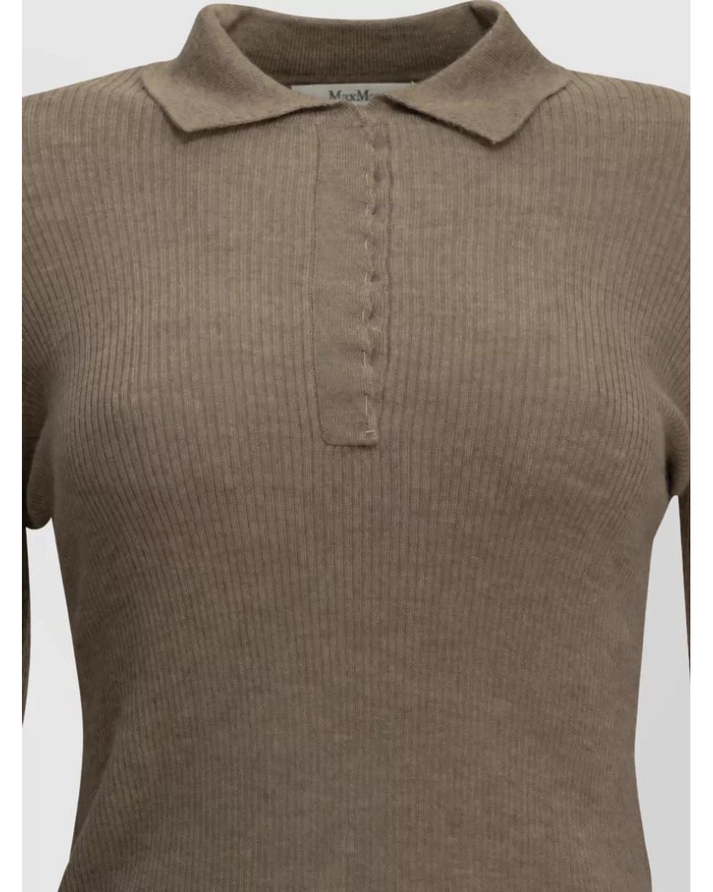 Max Mara Brown Cashmere Polo Shirt