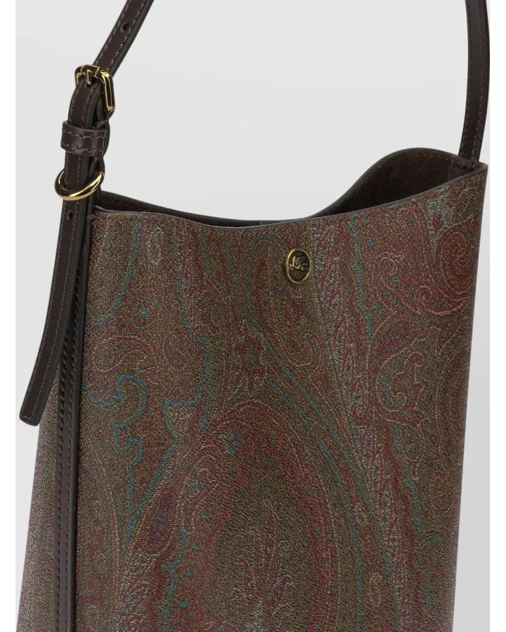 Etro White Essential Small Canvas Bucket Bag