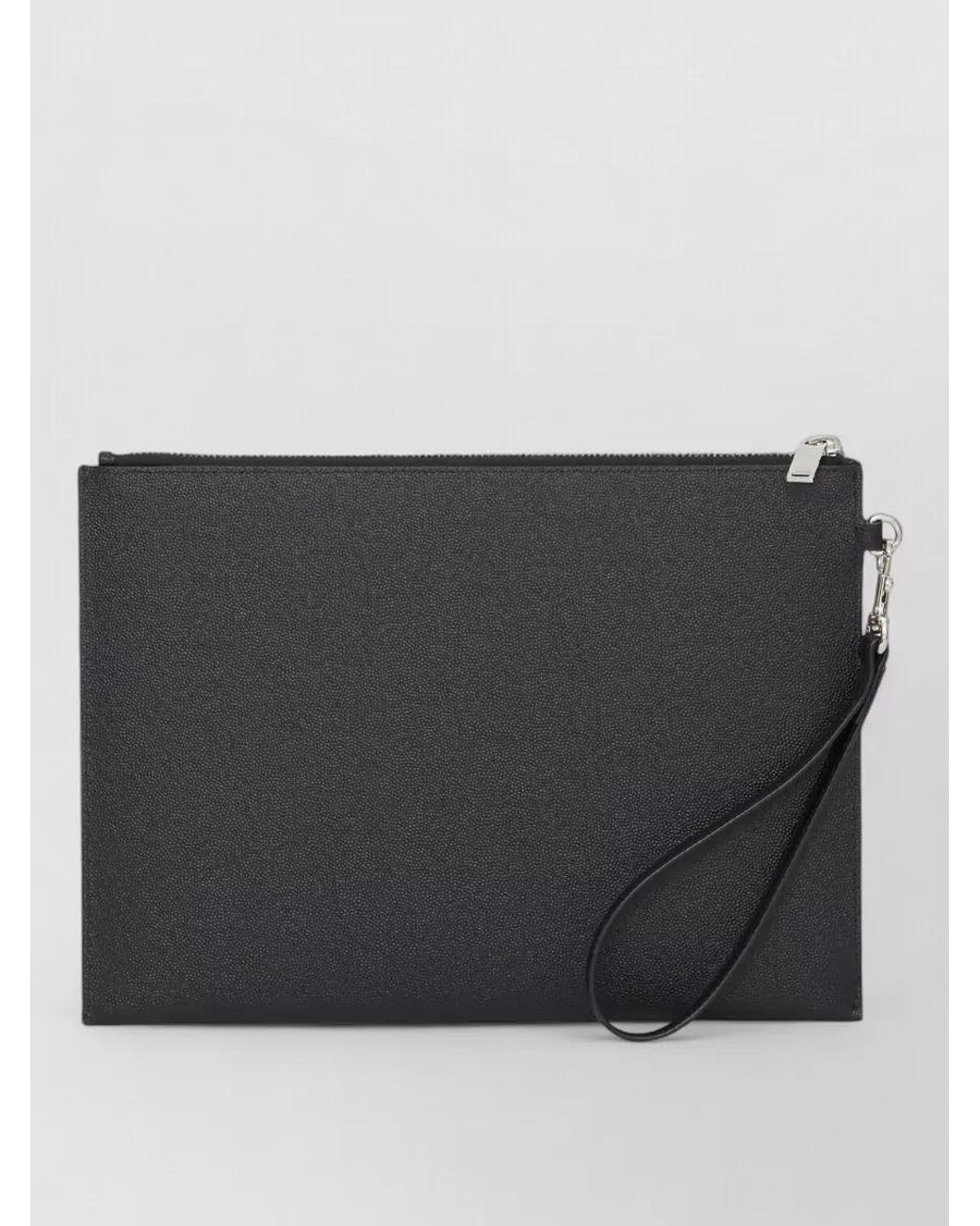 Saint Laurent Black Leather Clutch Bag for men