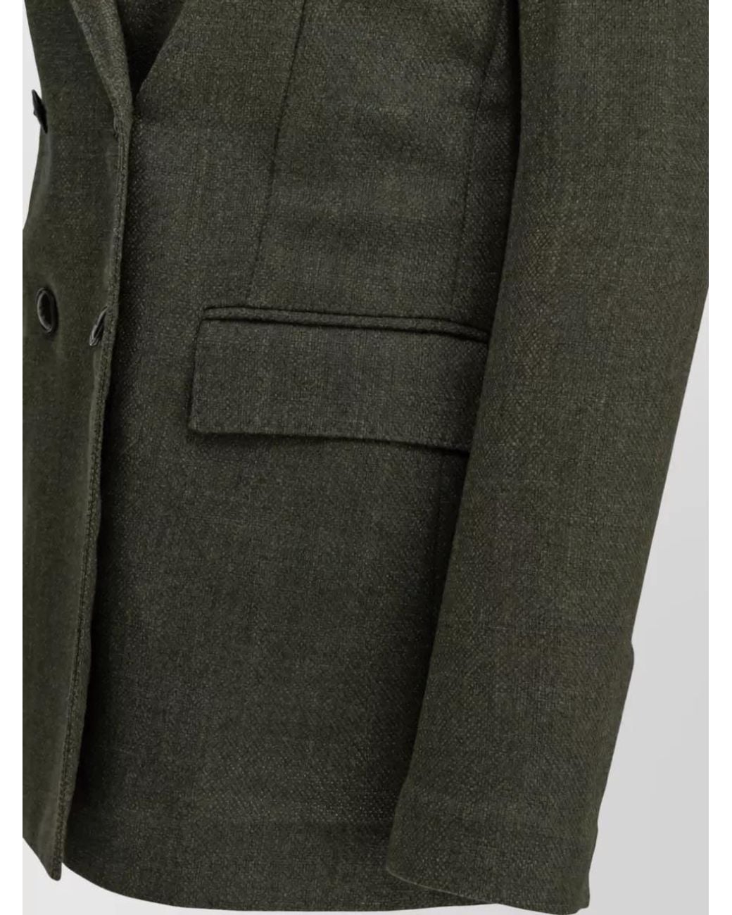 Circolo 1901 Green Wool Silk Double Breasted Coat
