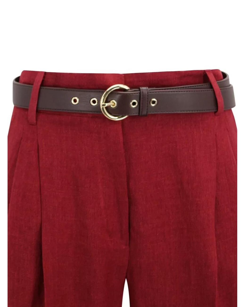 Max Mara Linen Pleated High-Rise Tapered Trousers