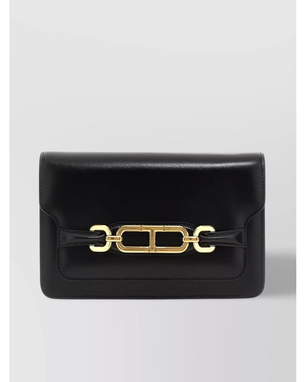 Tom Ford Black Padlock Small Leather Shoulder Bag