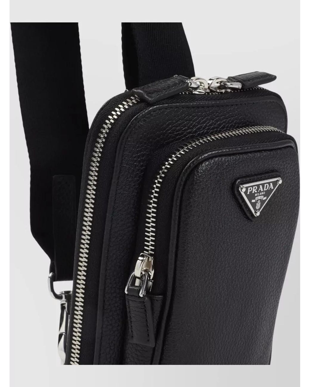 Prada White Leather Phone Holder
