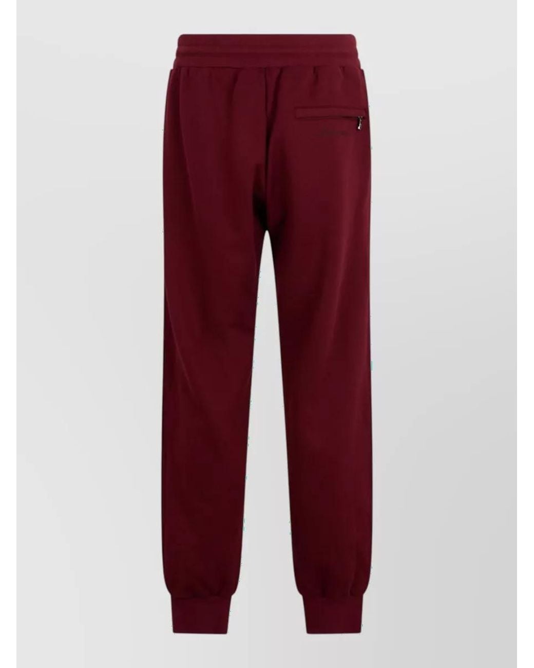 Dolce & Gabbana Red Cotton Track Pants for men