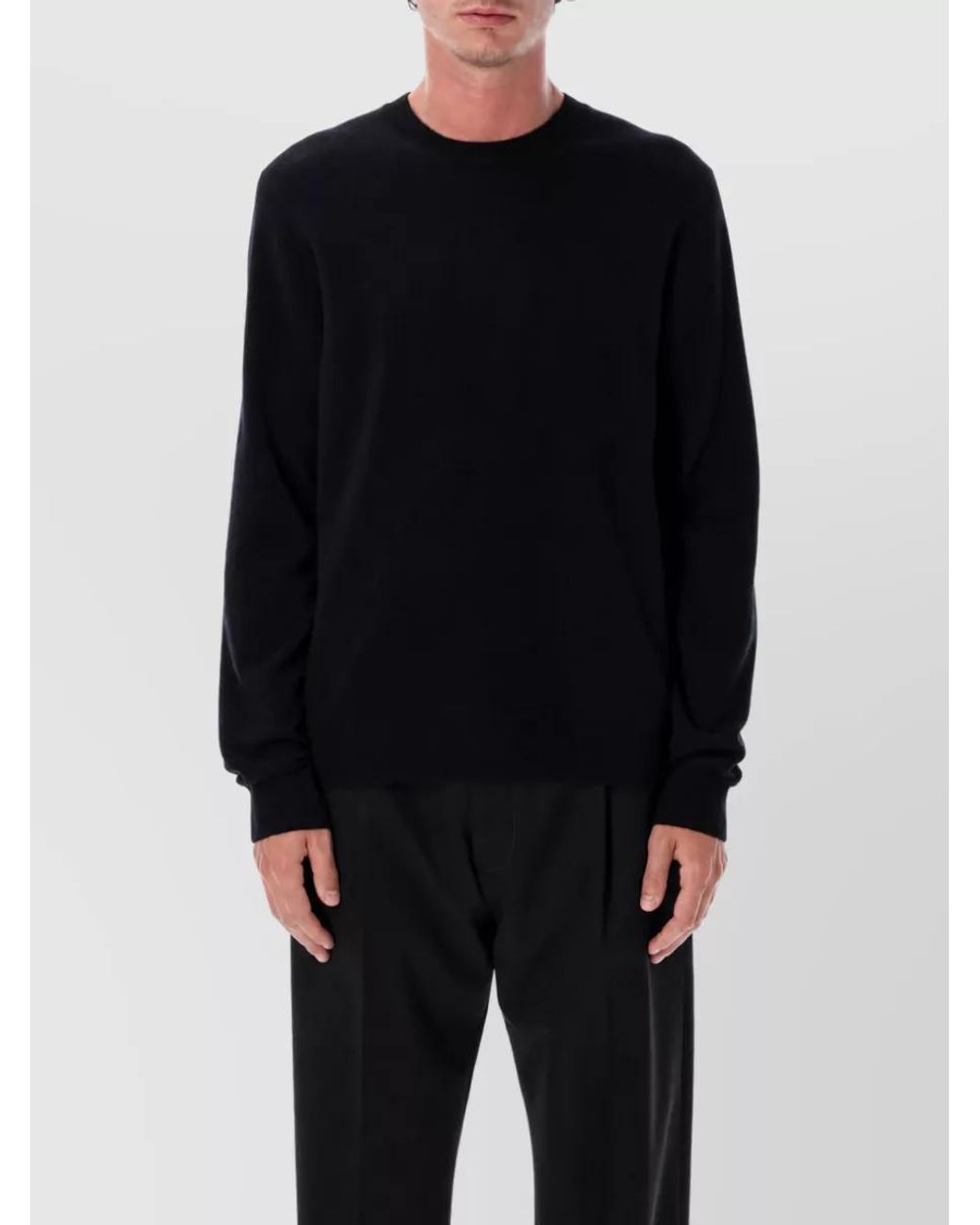 Comme des Garçons Blue Wool Regular-Fit Crew-Neck Sweater for men
