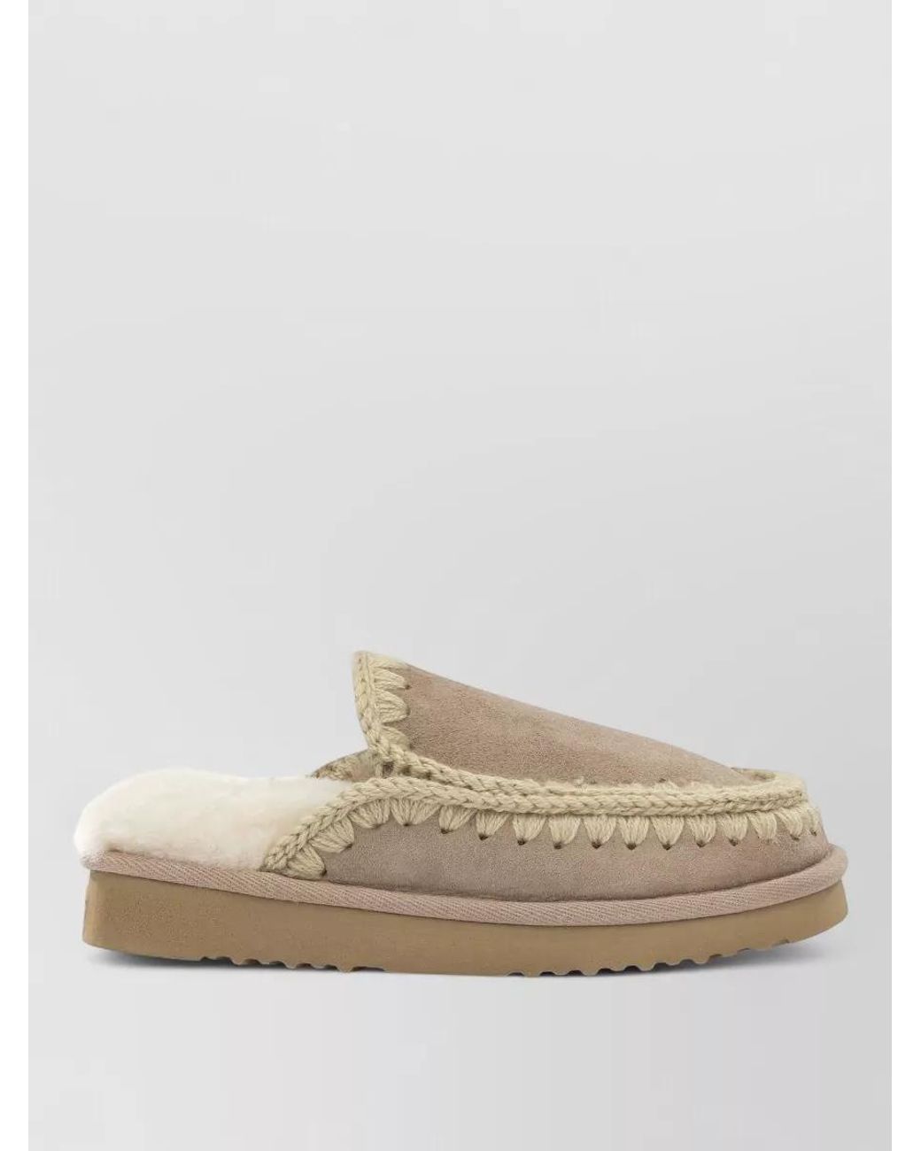 Mou Natural Shearling Slippers
