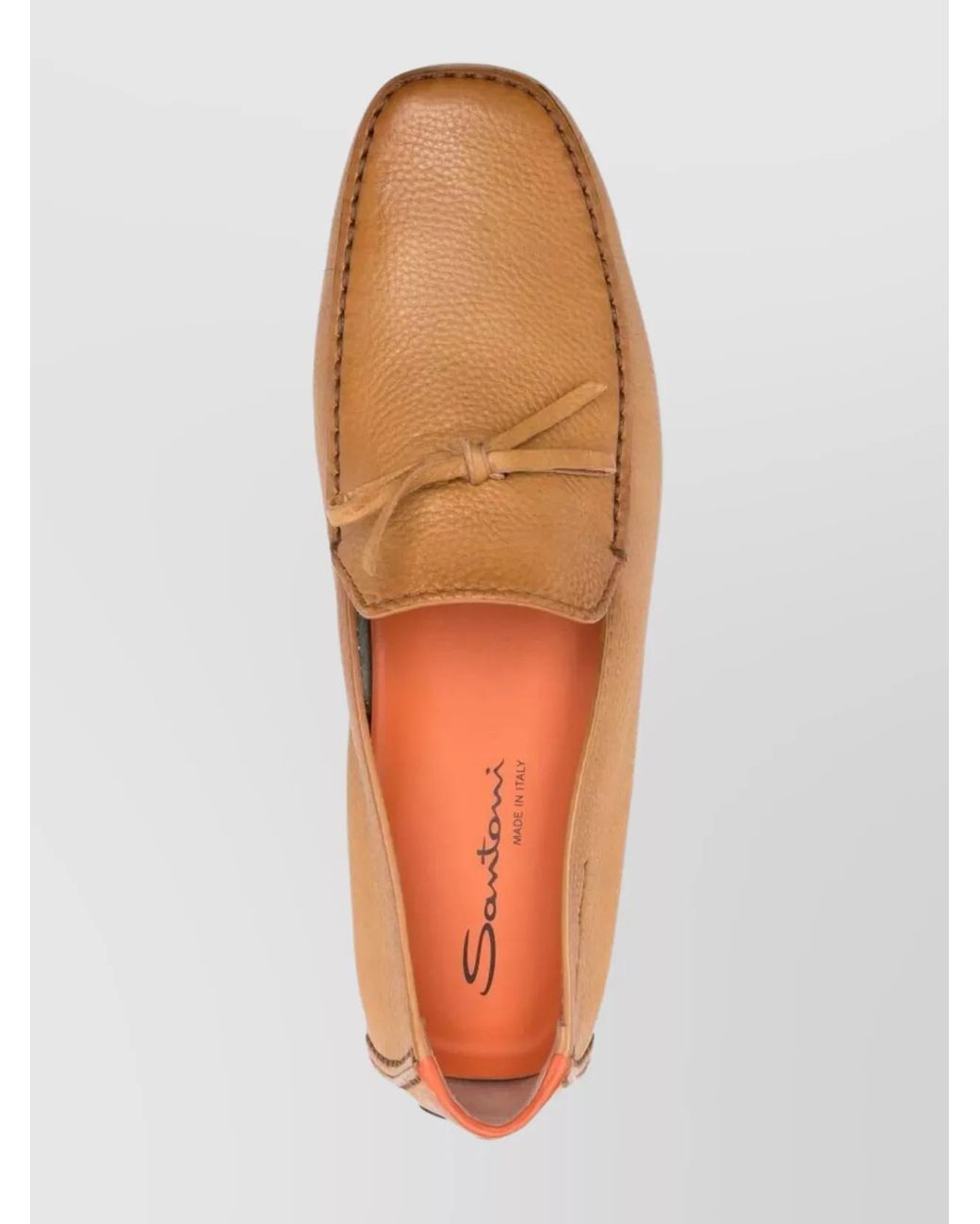 Santoni Natural Leather Loafers for men