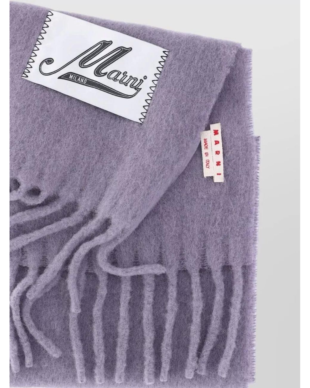 Marni Purple Alpaca-Blend Scarf