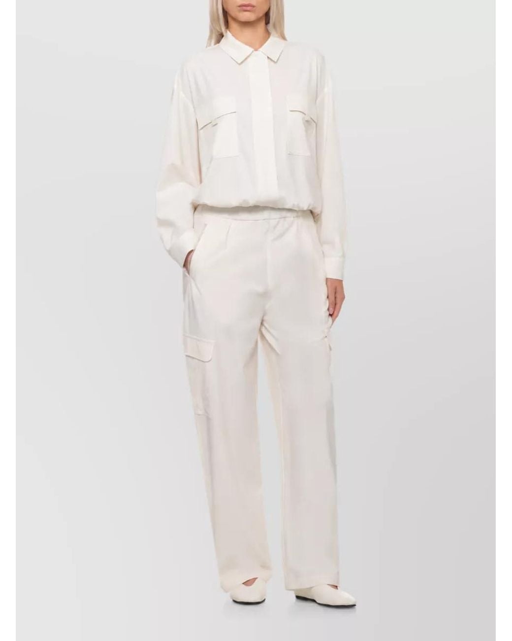 Fabiana Filippi White Long-Sleeve Zip-Up Jacket