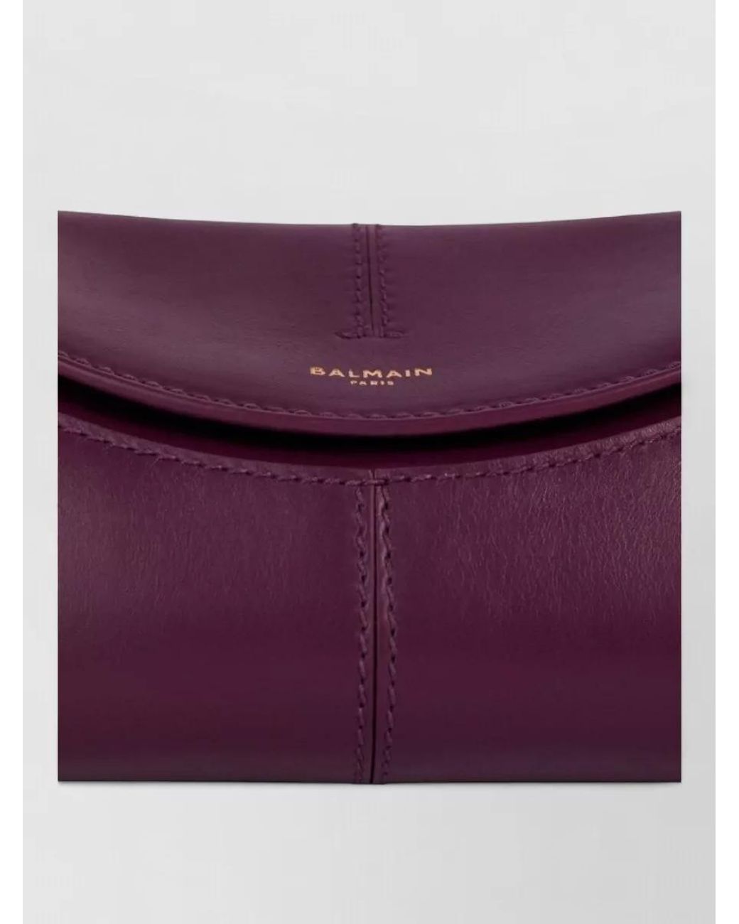Balmain Purple Small Leather Shoulder Bag