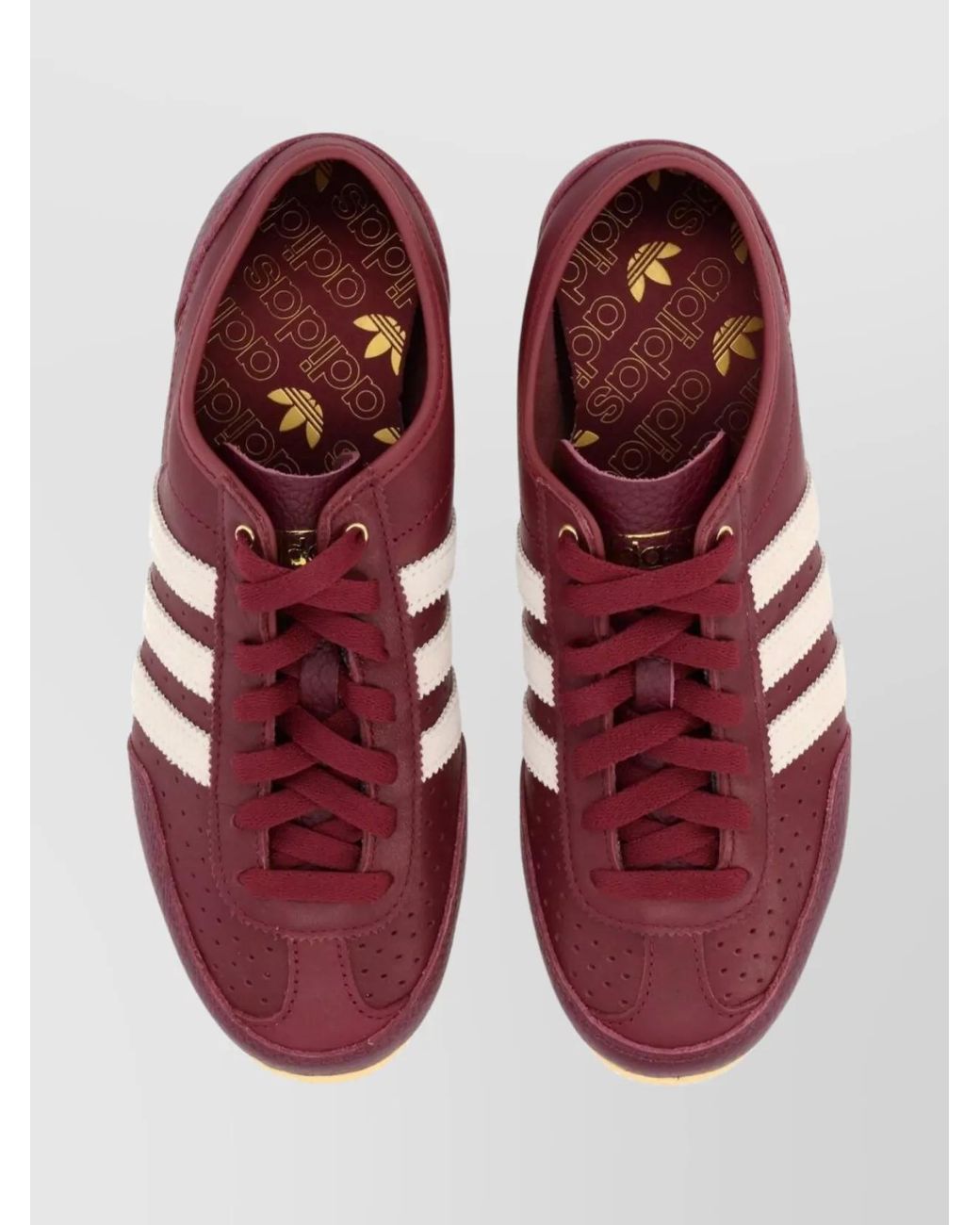 Adidas Originals Red Leather Low-Top Sneakers