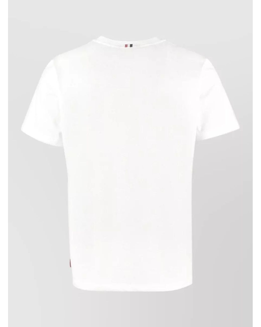 Thom Browne White Ribbed Crew-Neck Cotton T-Shirt for men