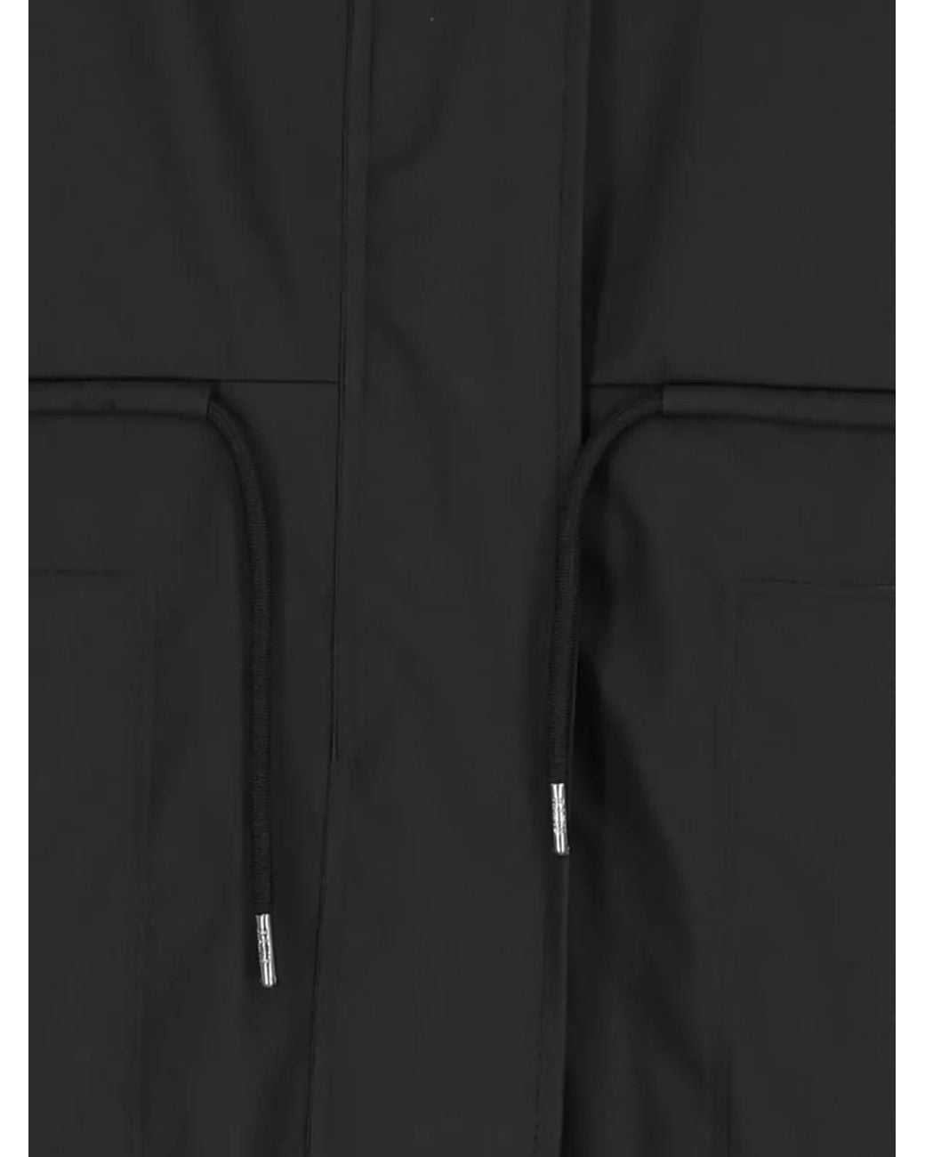 Rains Black Hooded Belted Raincoat