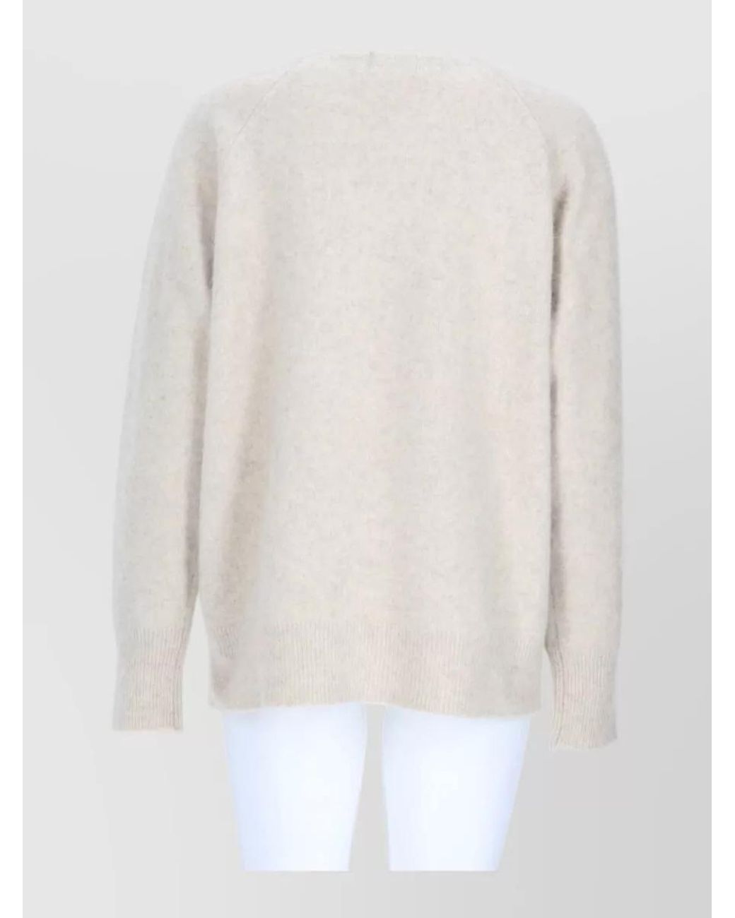 P.A.R.O.S.H. White Raccoon Fur Sweatshirt