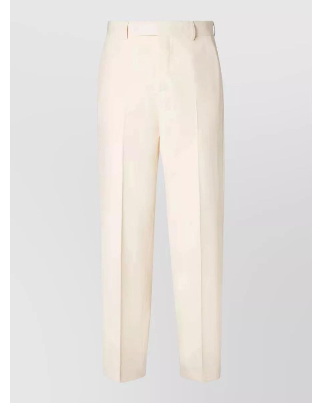 Fendi White Virgin Wool Tailored Trousers for men