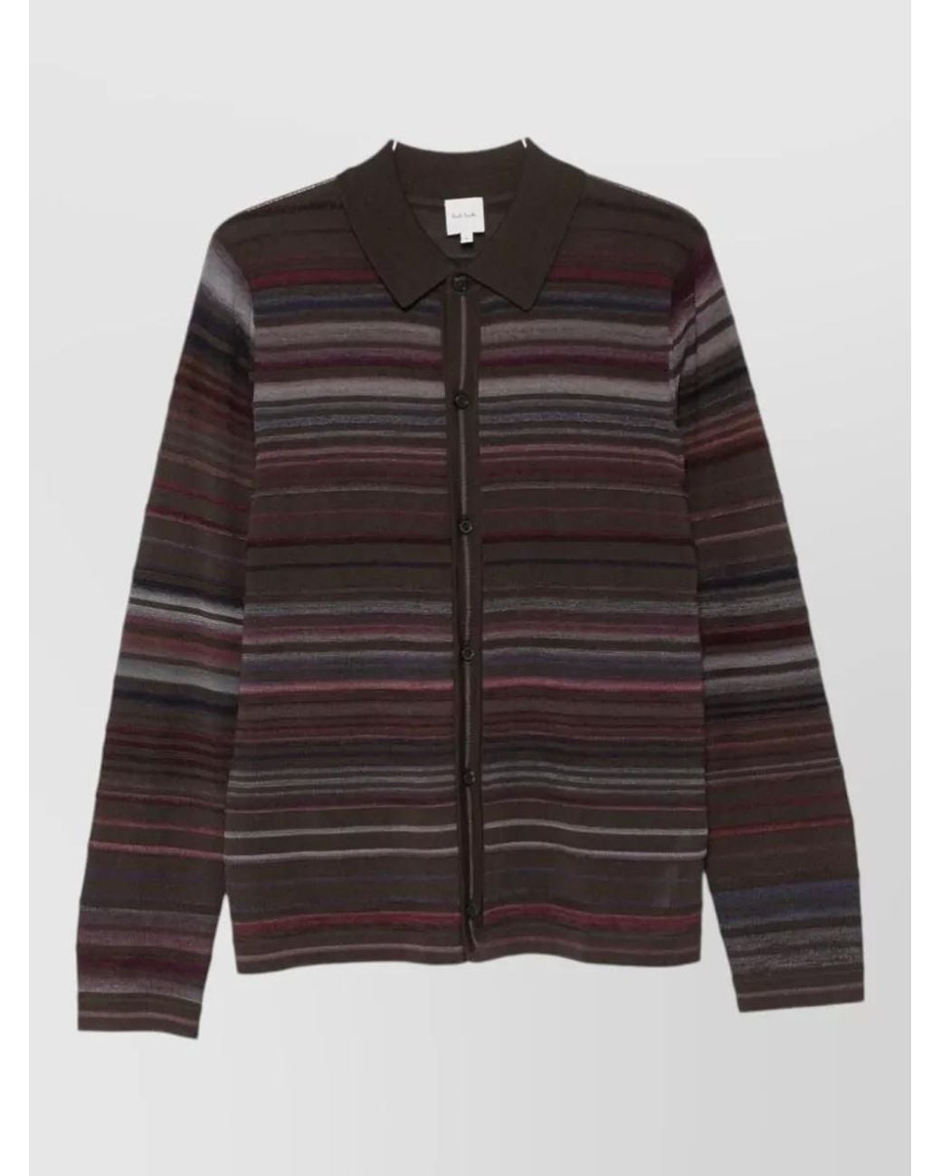 Paul Smith Black Striped Merino Wool Cardigan for men