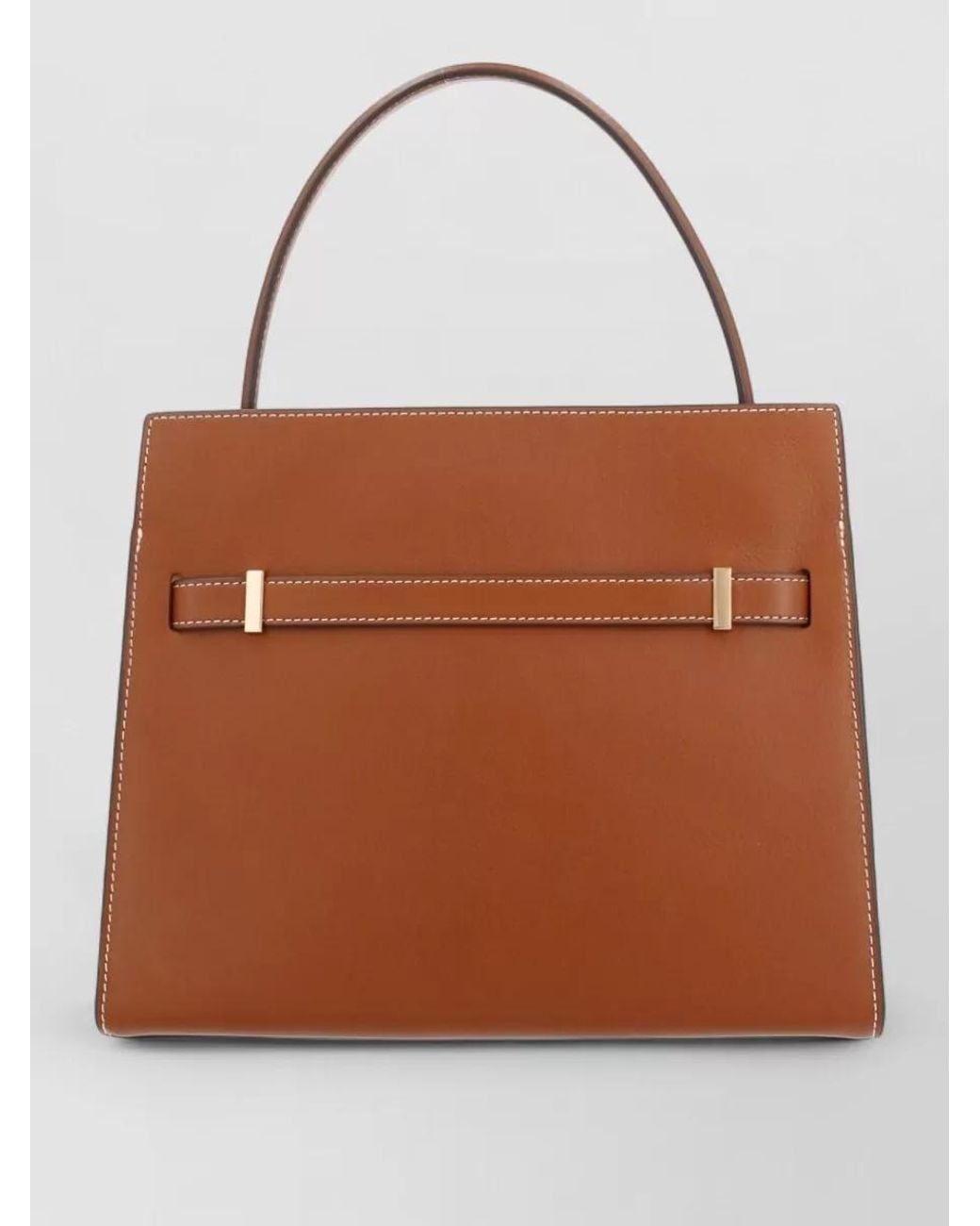 Tory Burch Brown Lee Radziwill Small Leather Tote Bag