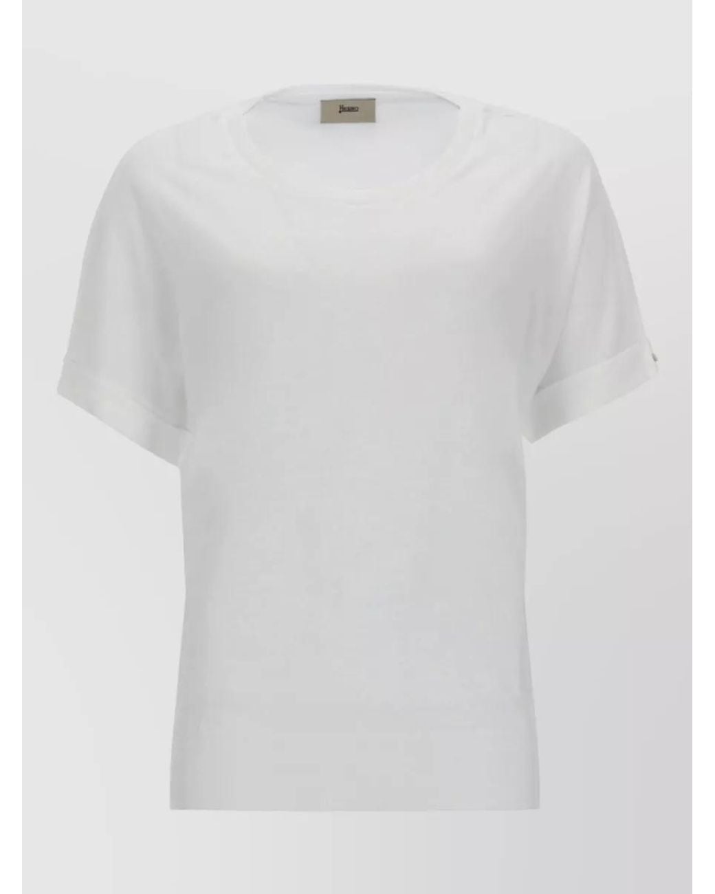 Herno White Cotton Short-Sleeve T-Shirt