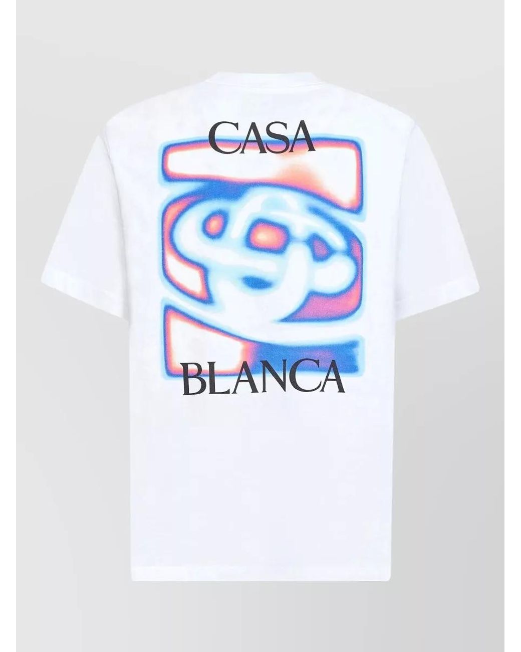 Casablanca White Ribbed Crewneck Short-Sleeve T-Shirt for men